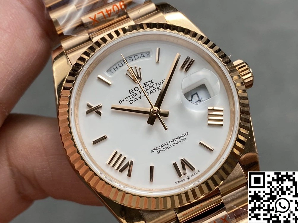 Dial v5 M128235 Factory Date Steel Day QF Gold White Rose Rolex Tungsten 36mm 0711